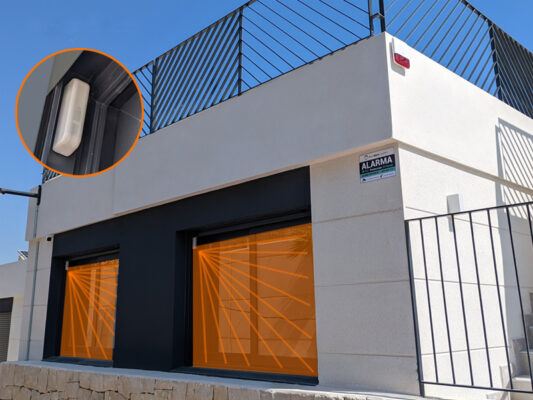 Alarmanlage im Haus mit Ausenerkennung 11 aussendetektion alarmsystem Alarmanlage in Spanien installiert